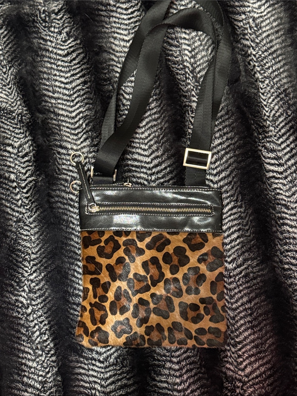 Aqua Madonna leopard print Crossbody bag